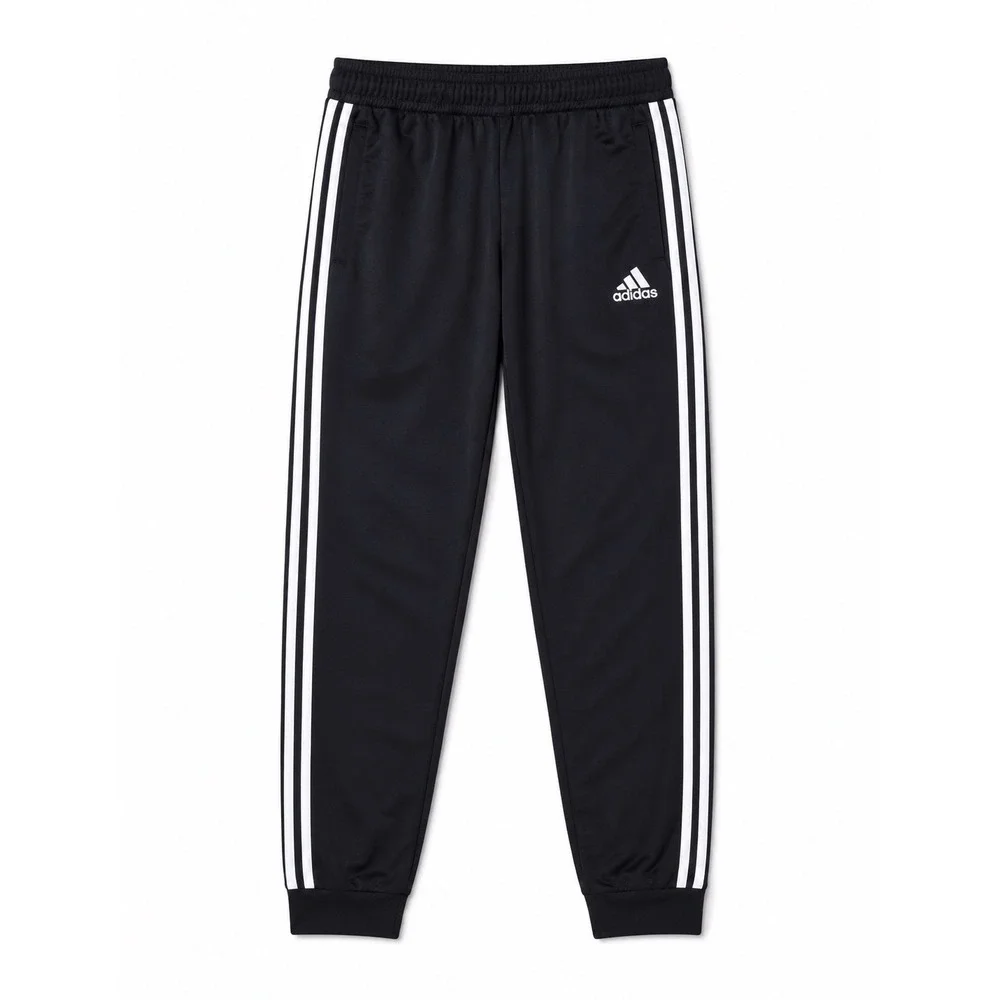 Adidas Joggers 3-Stripe Tricot Black Size L 14/16 Kids Athletic Training‎ Pants